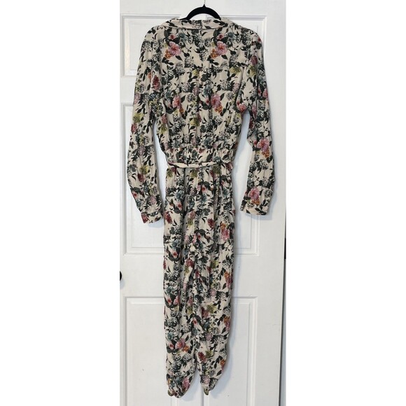 Free People Jumpsuit Womens Large Sierra Floral Print Boho Belted Pockets NWT - Picture 6 of 10